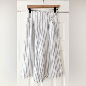 Sunday Best Blue White Striped Wide legged Trousers Size Extra Small‎ Rayon EUC